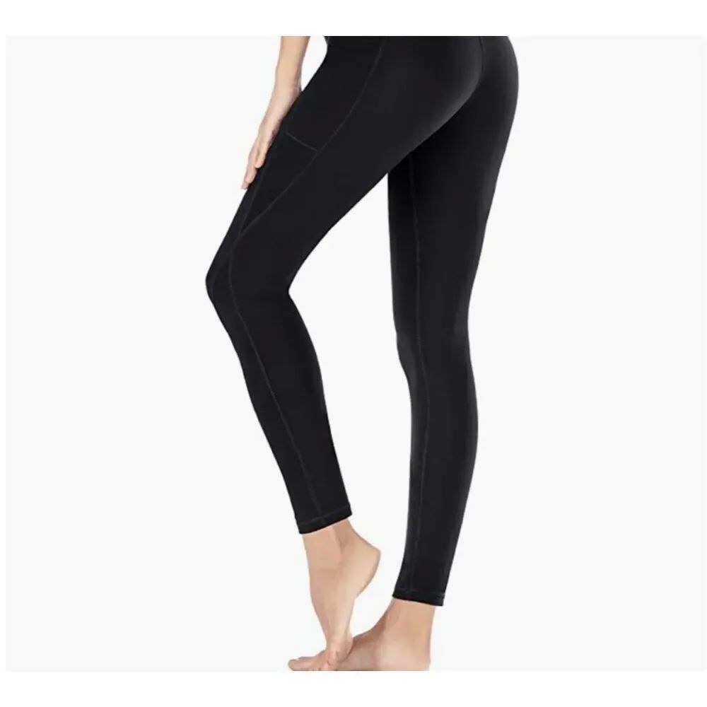 NWT Heathyoga Black High Waisted Yoga Workout Tummy Control Leggings Pants - XXL - Picture 2 of 6